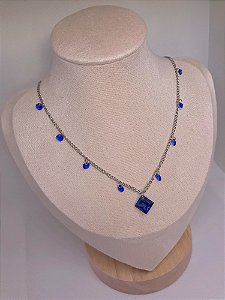 Chocker pedras azuis