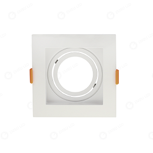 SPOT RECUADO MR16 QUADRADO BRANCO + SOQUETE GU10