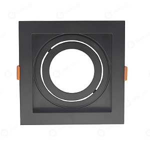 SPOT RECUADO PAR20 QUADRADO PRETO + SOQUETE E27
