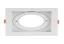 SPOT RECUADO AR70 QUADRADO BRANCO + SOQUETE GU10
