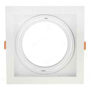 SPOT RECUADO AR111 QUADRADO BRANCO + SOQUETE GU10