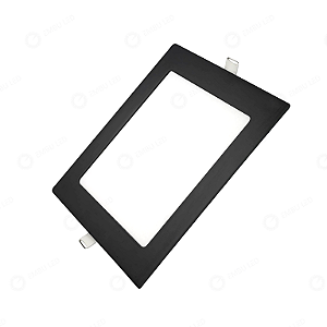 PAINEL DE EMBUTIR LED QUADRADO 18W - PRETO - BRANCO NEUTRO