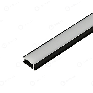 PERFIL ALUMINIO 3 METROS PRETO SOBREPOR 17 X 7