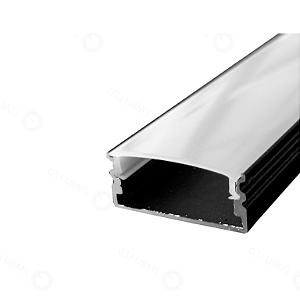 PERFIL ALUMINIO 2 METROS PRETO SOBREPOR 22,8 X 9,6