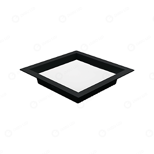 PAINEL DE EMBUTIR LED RECUADO QUADRADO 18W - PRETO - BRANCO QUENTE