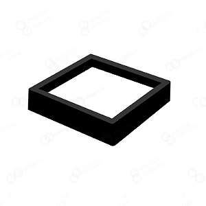 PAINEL DE SOBREPOR LED RECUADO QUADRADO 18W - PRETO - BRANCO NEUTRO