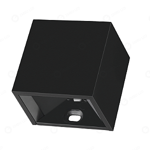 ARANDELA MINI AJUSTAVEL PRETA IP65 2 FACHOS