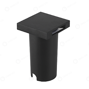 BALIZADOR DE SOLO EMBUTIR QUADRADO PRETO 1W IP67 2FACHOS