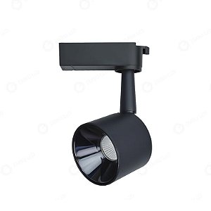 SPOT LED PARA TRILHO HASTE LONGA - PRETO - 20W - BRANCO QUENTE