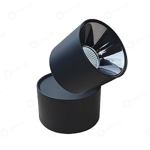 SPOT DE SOBREPOR DIRECIONÁVEL 360º - PRETO - 20W - BRANCO QUENTE