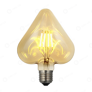 LÂMPADA LED FILAMENTO CORAÇÃO E27 - 4W - ÂMBAR