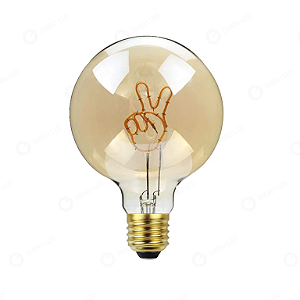 LÂMPADA LED FILAMENTO G95 VITÓRIA E27 - 4W - ÂMBAR