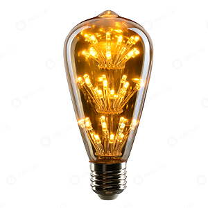 LÂMPADA LED FILAMENTO ALL STAR ST64 E27 - 3W - ÂMBAR