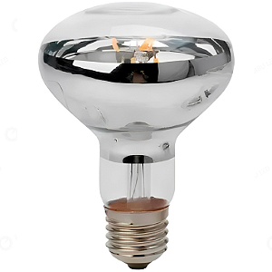 LÂMPADA LED FILAMENTO DEFLETORA COGUMELO R63 - PRATA E27 - 8W - ÂMBAR
