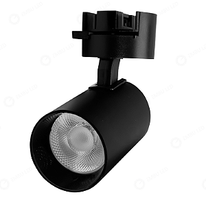 SPOT LED 2 EM 1 PARA TRILHO/SOBREPOR PRETO - 10W - BRANCO QUENTE