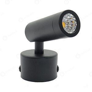 SPOT LÁPIS MINI 6W PRETO ALUMINIO