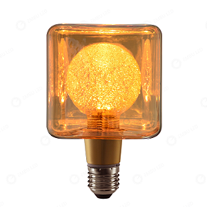 LÂMPADA LED FILAMENTO CUBO BUBBLES 4W 2200K E27