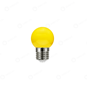 LÂMPADA BOLINHA 1W AMARELA E27 IP20 110V - 10 UNIDADES