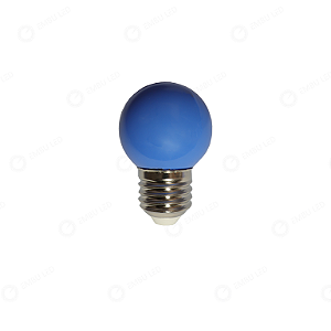 LÂMPADA BOLINHA 1W AZUL E27 IP20 220V - 10 UNIDADES
