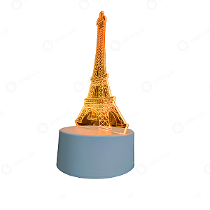 LUMINÁRIA ABAJUR 3D TORRE EIFFEL 3K/4K/6,5K