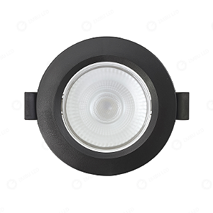 SPOT MR16 REDONDO BRANCO NEUTRO 7W - PRETO