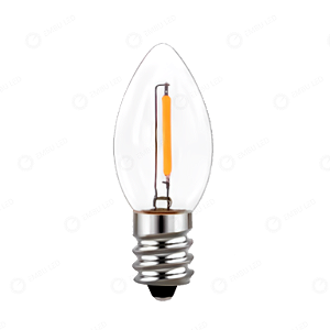 LÂMPADA LED FILAMENTO PARA VARAL E12 1W MINI VELA C7 2400K 110V - PACOTE 25 UNIDADES