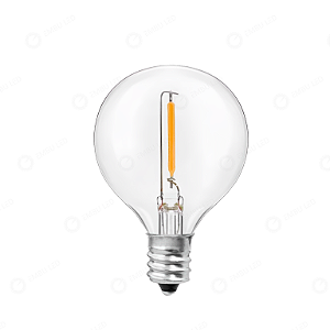LÂMPADA LED FILAMENTO PARA VARAL E12 1W G40 2400K 110V - PACOTE 25 UNIDADES