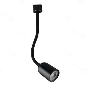 ARANDELA LEITURA PARA TRILHO PRETO 8W - BRANCO QUENTE
