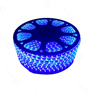 MANGUEIRA CHATA 5050 60LEDS/M 6MM IP65 220V AZUL