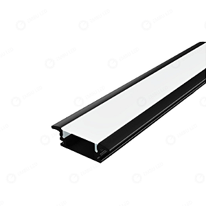 PERFIL ALUMINIO 2 METROS PRETO EMBUTIR 41,3X10