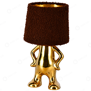 ABAJUR PERSONAGEM DOURADO