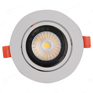 SPOT ASTER 5W BRANCO DIRECIONAVEL ALUMINIO - BRANCO FRIO