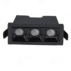SPOT LED EMBUTIR SPOTLINE BLACK 3X2W - BRANCO QUENTE