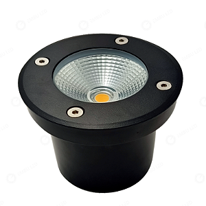 BALIZADOR DE SOLO PRETO - IP67 COB 3000K - 10W