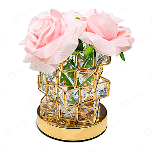 LUMINÁRIA ABAJUR DECORATIVA ROSAS 3W