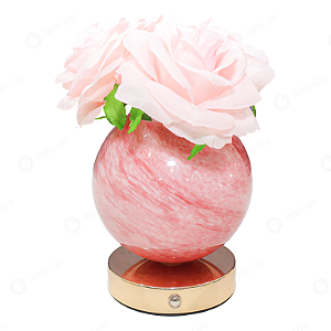 LUMINÁRIA ABAJUR DECORATIVA ESFERA ROSA 3W
