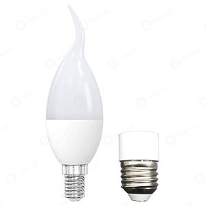 LÂMPADA LED BULBO VELA CHAMA 4.7W 3000K E14 C/SOQUETE E27