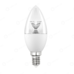 LÂMPADA LED BULBO VELA TRANSPARENTE 4.7W 6500K E14