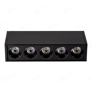 SPOT LED SOBREPOR TRIAD BRANCO 5X2W PRETO - BRANCO QUENTE