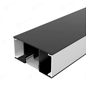 PERFIL SOBREPOR 2 METROS PRETO LUZ INDIRETA 48,3 X 18