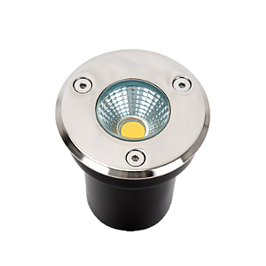 BALIZADOR DE SOLO IP66 COB 5W - BRANCO QUENTE