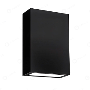 ARANDELA DE PAREDE 2W 3K - FACHO DUPLO PRETA- IP66