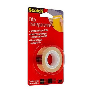 Fita Adesiva Transparente Scotch 19mmx20m 634 3m Blister