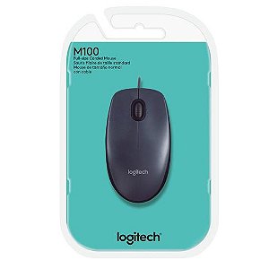 Mouse USB Preto 1000 DPI M100 - Logitech