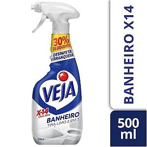 Desinfetante Banheiro Tira-Limo Veja X-14 Borrifador 500Ml