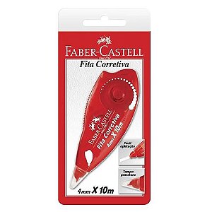 Fita Corretiva 10m x 4mm com Tampa Protetora Faber-Castell