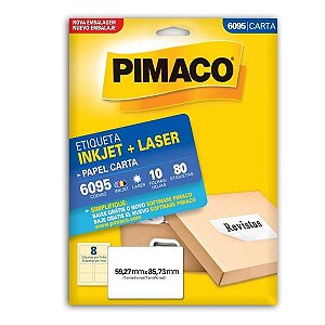Pimaco Inkjet Laser Carta 6095 59,27x85,73mm