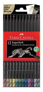 Ecolápis De Cor Faber-Castell 12 Cores Supersoft Metálicas