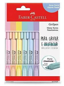 Caneta Marca Texto Grifpen Kit 6 Cores - Faber Castell