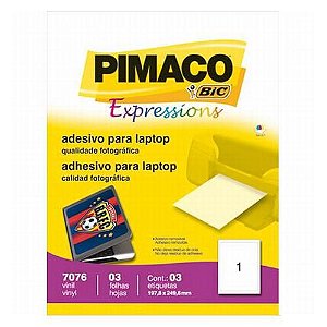 Adesivo para Laptop/notebook 3 folhas 197,8 x 249,6 mm Pimaco